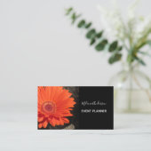 Oranje Daisy Flower foto Visitekaartje (Staand voorkant)