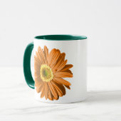 Oranje Daisy Flower Mok (Voorkant links)