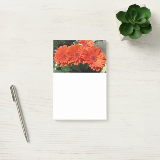 Oranje Daisy Flower Photo Post-it Notes (Kantoor)