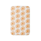 Oranje Daisy Flower Print, Floral Pattern Badmat (Voorkant Verticaal)