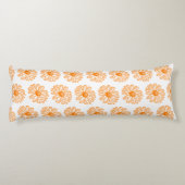 Oranje Daisy Flower Print,  Floral Pattern Lichaamskussen (Achterkant)