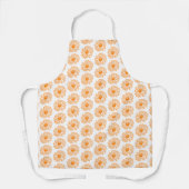 Oranje Daisy Flower Print, Floral Pattern Schort (Voorkant)