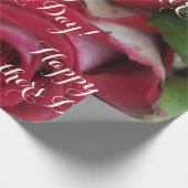 Oranje Daisy Flower Red Roses Floral Bouquet Cadeaupapier (Hoek)