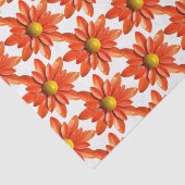 Oranje Daisy Flower - Spring Summer Shower Wedding Tissuepapier (Detail)
