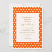  Oranje Daisy Flowers Cute Baby shower Kaart (Voorkant)