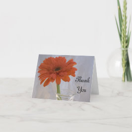 Oranje Daisy in Vase Dank u Bedankkaart