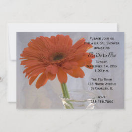 Oranje Daisy in Vase Vrijgezellenfeest Kaart