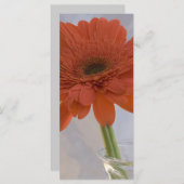Oranje Daisy in Vase Wedding Programme Programmakaart (Voorkant / Achterkant)