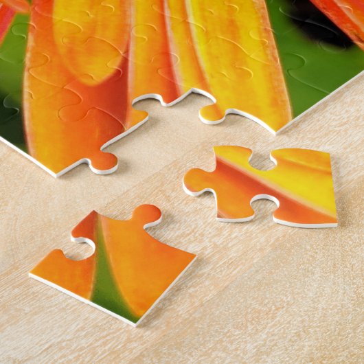 Oranje Daisy Legpuzzel (Zijkant)