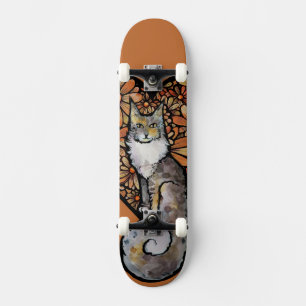 Oranje Daisy Maine Coon Cat Caturday Heart Persoonlijk Skateboard