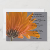 Oranje Daisy over de Grijze Partij Kaart (Voorkant)