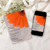 Oranje Daisy over de uitnodiging van de Satin Quin