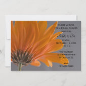 Oranje Daisy over grijs Vrijgezellenfeest Kaart (Voorkant)