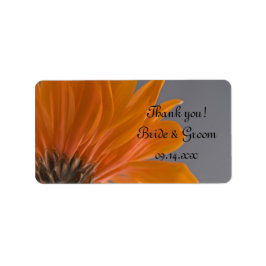 Oranje Daisy over het grijze huwelijk Dank je wel  Etiket