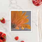 Oranje Daisy over het grijze huwelijk Servetten (Insitu)