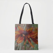 Oranje Daisy Pencil Flower Art Tote Bag (Voorkant)