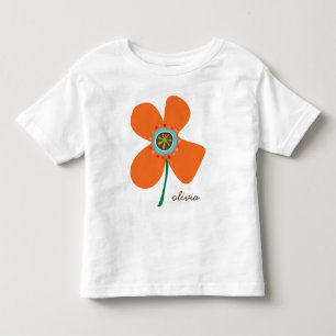Oranje Daisy Pop Whimsical & Cute Summer Flower Kinder Shirts