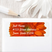Oranje Daisy Retouradres Mailing Label (Insitu)
