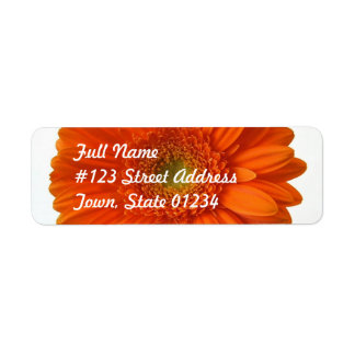 Oranje Daisy Retouradres Mailing Label