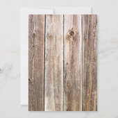 Oranje Daisy Rustic Barn Wood Wedding Kaart (Achterkant)