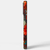 Oranje Daisy Skull Case-Mate iPhone Case (Achterkant / Links)