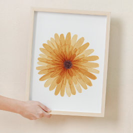 Oranje Daisy Sweet Flower kinderkamer Decor Poster