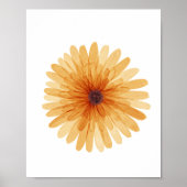 Oranje Daisy Sweet Flower kinderkamer Decor Poster (Voorkant)
