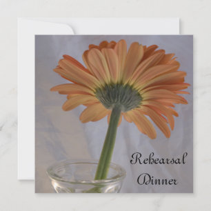 Oranje Daisy Wedding Rehearsal Dinner Kaart