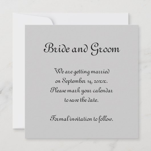 Oranje Daisy Wedding Save the Date Announding (Achterkant)