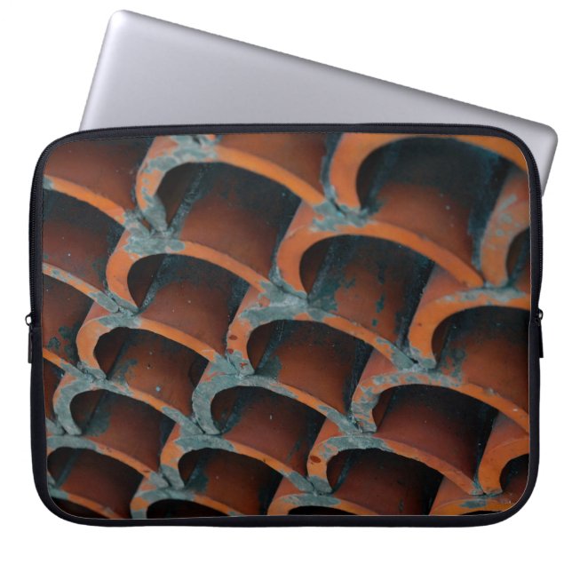 Oranje dak laptop sleeve (Voorkant)