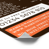 Oranje dakbedekking, Tegels voor dakbedekking, dak Poster (Hoek)