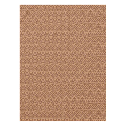 Oranje Damask Cat Tafelkleed (Voorkant)