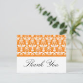 Oranje Damask Dank u Briefkaarten (Staand voorkant)