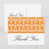 Oranje Damask Dank u Briefkaarten (Voorkant / Achterkant)