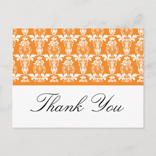 Oranje Damask Dank u Briefkaarten (Voorkant)