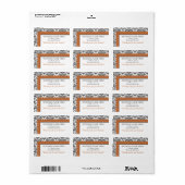 Oranje & Damask "Hartelijk dank voor uw bedrijf" Etiket (Full Sheet)