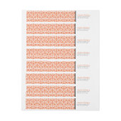 Oranje Damask Pattern Afstuderen (Vel)