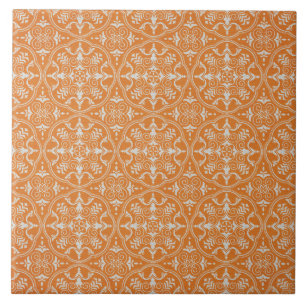 Oranje Damask Tile Tegeltje