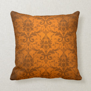 Oranje Damask Wallpaper Kussen