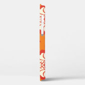 Oranje damast behang: bloemennaadloos. Case-Mate iPhone case (Achterkant / Links)