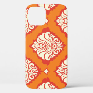 Oranje damast behang: bloemennaadloos. Case-Mate iPhone case
