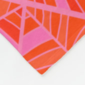 Oranje dan roze geo-patroon door KCS Fleece Deken (Hoek)