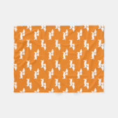 Oranje Dancing Dachshunds Fleece Deken Ontwerp (Voorkant (Horizontaal))