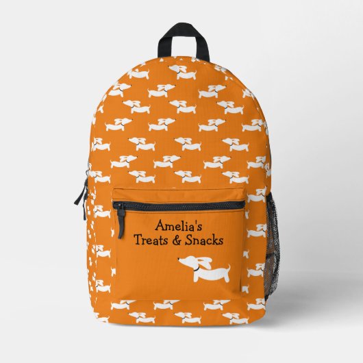 Oranje Dancing Dachshunds Tas voor Wiener Dog Moms (Voorkant)