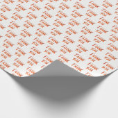 oranje dank voor de tekst op wit cadeaupapier (Hoek)