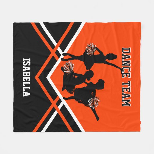 Oranje dans/klokteam Kinder Fleece Deken (Voorkant (Horizontaal))