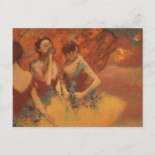 Oranje dansers Edgar Degas Briefkaart