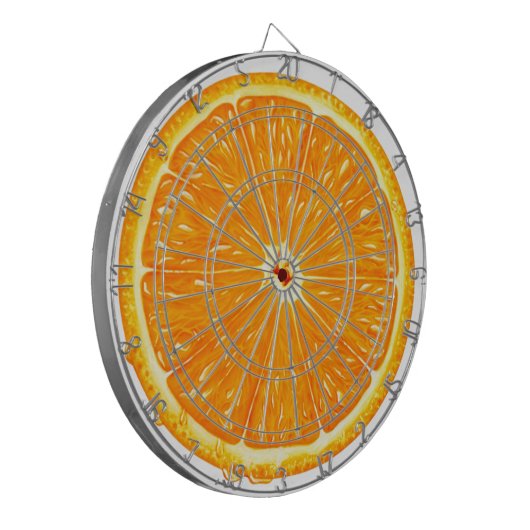 oranje Dartboard met aangepaste Dartbord (Voorkant Links)