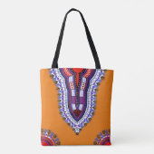 Oranje Dashiki Tote Bag (Achterkant)