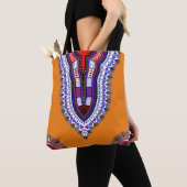 Oranje Dashiki Tote Bag (Dichtbij)